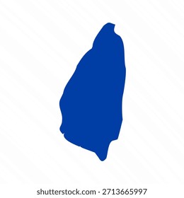 Abstract Blue Saint Lucia Simple Map