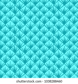 Abstract blue scale decorative vector seamless pattern
