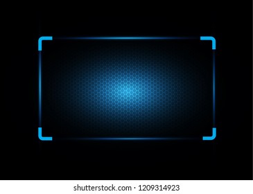 abstract blue screen hexagon background