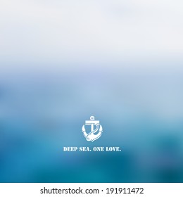 Abstract blue sea background: deep marine life