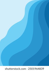 Abstract blue sea background. Hand made vector blue gradient weave
