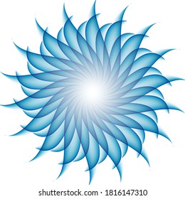 
Abstract blue sea background, round waves vector design. Brochure template