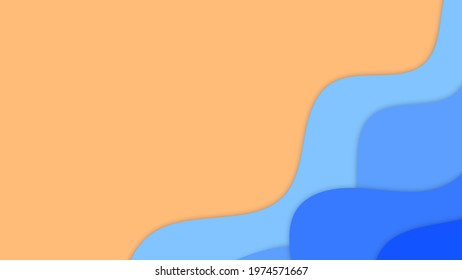 Abstract blue sea and beach. Summer background. Vector illustration