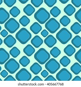 Abstract Blue Sea Seamless Pattern. Vector geometric design, modern art graphic. It can be used for mobile games.