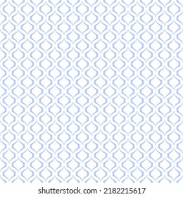 Abstract Blue Seamless Geometric Pattern and Texture. Vector Art.
