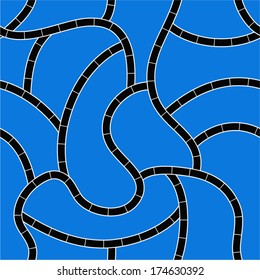 Abstract blue seamless pattern. 