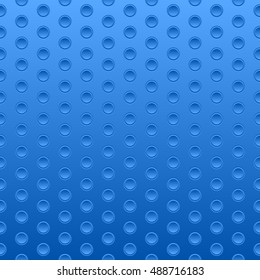 Abstract blue seamless pattern with circles. Blue background.