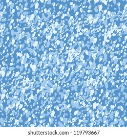 Abstract blue seamless pattern. Impressionist style background.