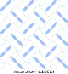 Abstract blue seamless pattern with wavy lines texture. Vector art.
