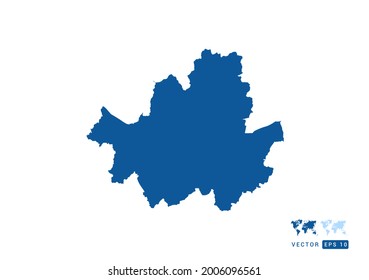 Abstract blue Seoul map vector on white background.