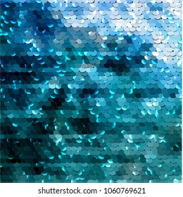 Abstract blue sequined background - vector eps10 illustration