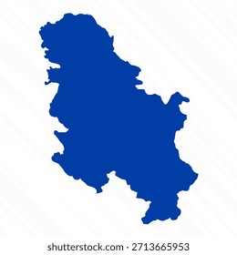 Mapa simple de Serbia azul Abstractas