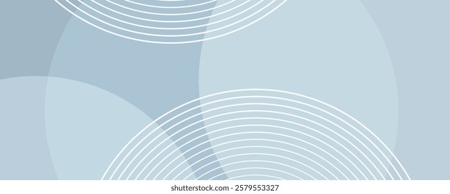 Abstract Blue Serenity, A Minimalist Background with Intersecting Semi-Circles in Pastel Shades, Creating a Calm and Modern Aesthetic