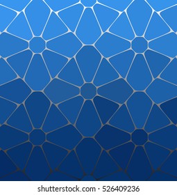 Abstract blue shades decorative  geometric pattern