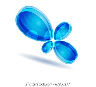 Abstract blue shape