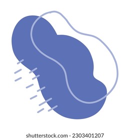 Forma azul abstracta, buena para recursos de diseño gráfico, fondos, ornamentos, decoración, panfletos, carteles, afiches y más
