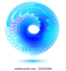 Abstract blue shape illustration