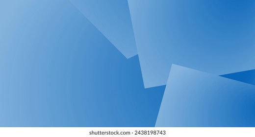 Abstract Blue shape paper style modern background with space for text and message. template design