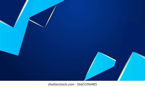 Fondo de Formas azules Abstractas con cuadrado de línea y tecnología moderna 