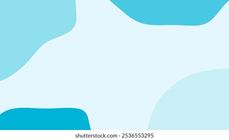 Abstract blue shapes creating a calming background for design projects and digital art