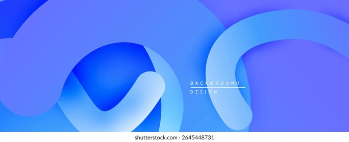 Abstract blue shapes overlap creating smooth gradients. Modern design suitable for backgrounds, presentations, websites. Minimalist aesthetic.