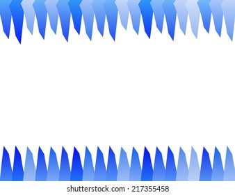 Abstract blue shapes at upper and lower border and blank for fill text, vector image