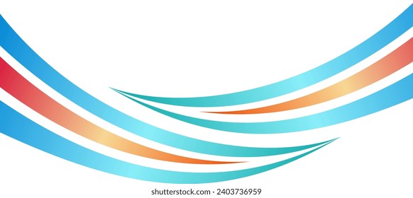 abstract blue sharp stripes curves for banner background template