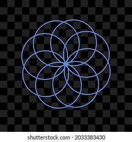 Resumen de forma geométrica brillante azul aislado vector como símbolo. el gráfico de elementos brillantes puede utilizarse para recursos de fondo, signo, icono