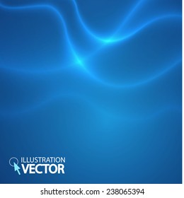 Abstract blue shining wave background. Water. Vector illustration.