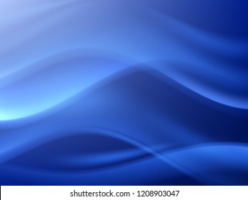 Abstract blue shining waves background. Vector illustration