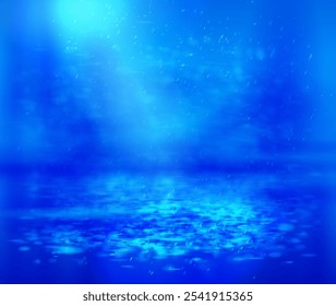 Abstractas fondo azul brillante. Es como una lluvia naturalmente suave. Vector.
