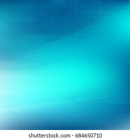 Abstract blue shiny halftone background