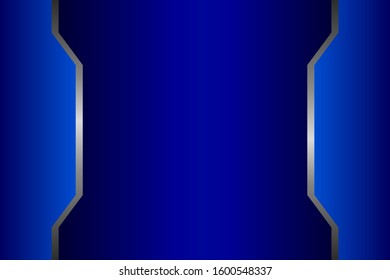 Abstract Blue and Shiny Silver Background Template Banner Card