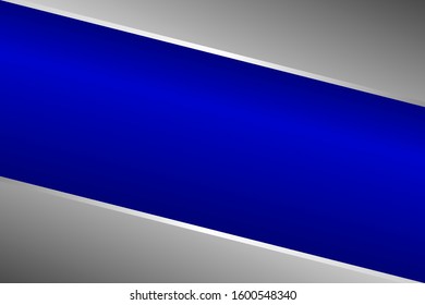 Abstract Blue and Shiny Silver Background Template Banner Card