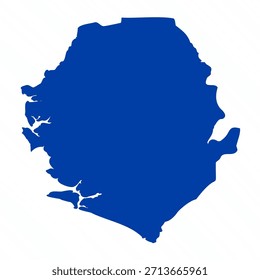 Abstrakt Blau Sierra Leone Einfache Karte