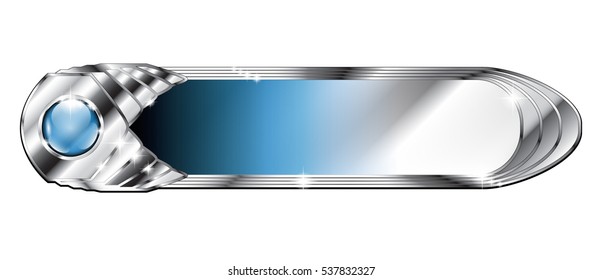 Abstract blue and silver background, with space for your text. Can be used as banners, buttons, etc. Vector illustration, on transparent background.
