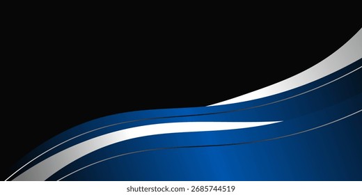 Abstractas curvas azules y plateadas con líneas plateadas sobre fondo de malla de acero oscuro. con espacio libre para el diseño. concepto de innovación de tecnología moderna background.eps	