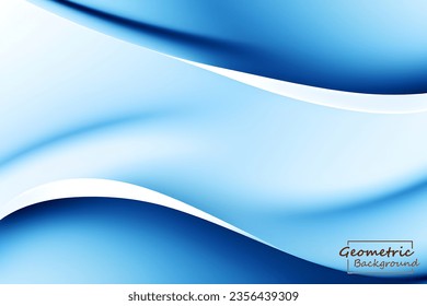 Fondo geométrico abstracto azul y plateado. Composición dinámica de formas. Ilustración vectorial.