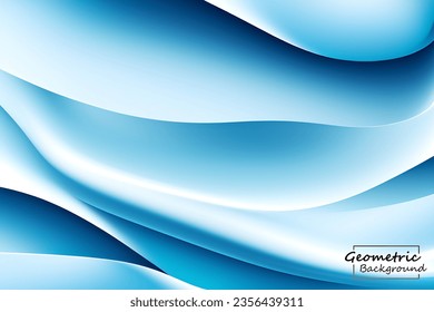Fondo geométrico abstracto azul y plateado. Composición dinámica de formas. Ilustración vectorial.