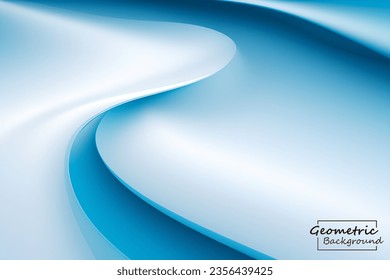 Abstract blue and silver geometric background. Dynamic shapes composition. Vector illustration.