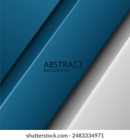 Abstract blue and silver geometric shapes luxury background