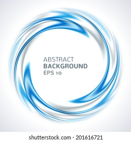 Abstract Blue Silver Swirl Circle Bright Stock Vector (Royalty Free ...