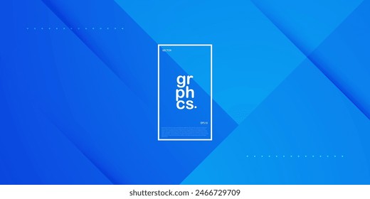 Abstract blue simple background  with geometric graphic elements for poster, flyer, digital board and concept design. Eps10 vector