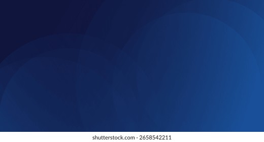 Abstract blue simple glowing geometric lines on dark blue background. Modern good