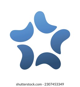 Abstract blue simple symbol Game logo, simple icon
