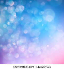 Abstract blue sky background with blur bokeh light effect. EPS 10 vector file