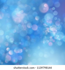 Abstract blue sky background with blur bokeh light effect. EPS 10 vector file