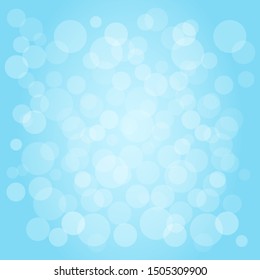 Abstract blue sky background with bubbles. Vector illustration