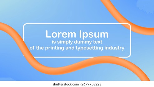 Abstract Blue Sky background with Fluid Pipe and copy space Template for text