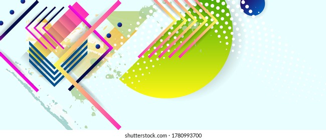 Resumen de fondo abstracto del cielo azul con líneas y salpicaduras de pintura ilustración vectorial eps 10